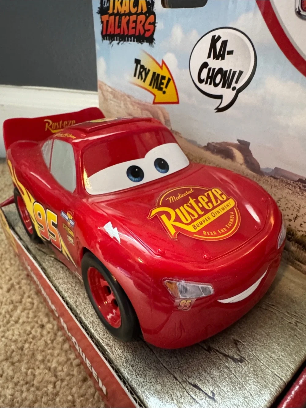 Lot of 2 2021 Disney Pixar Cars Track Talkers Lightning McQueen & Tow Mater